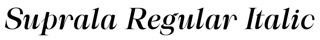 Suprala Regular Italic